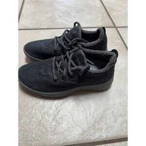 Allbirds Women’s Wool Runner Sneakers Natural‎ Black / Dark Grey Sole Sz 7